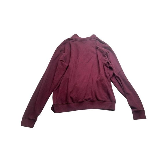 Pink Victoria's Secret Women's M Burgundy 1/4th Zip Pullover Logo‎ - Picture 2 of 5